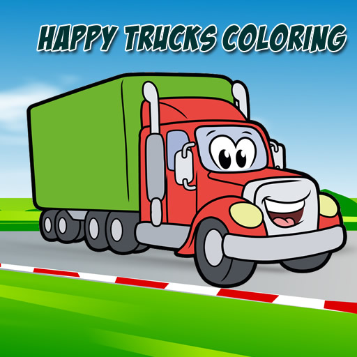 Happy Trucks Coloring